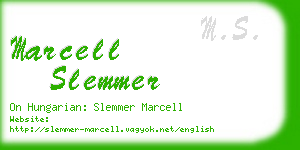marcell slemmer business card